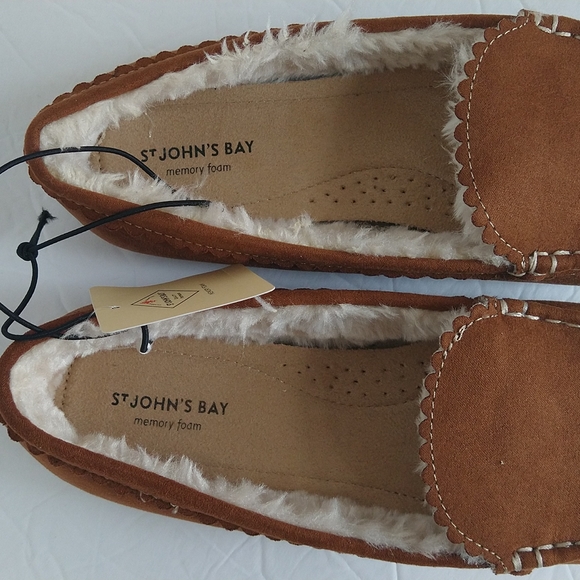 ST.John's Bay Colville Faux Suede Fur Lining Loafers Moccasins Winter Shoes - Picture 12 of 14